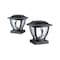 Maxsa Innovations Post Cap and Deck Railing Lights - Solar Wave style - Black 41481 - alternate 1